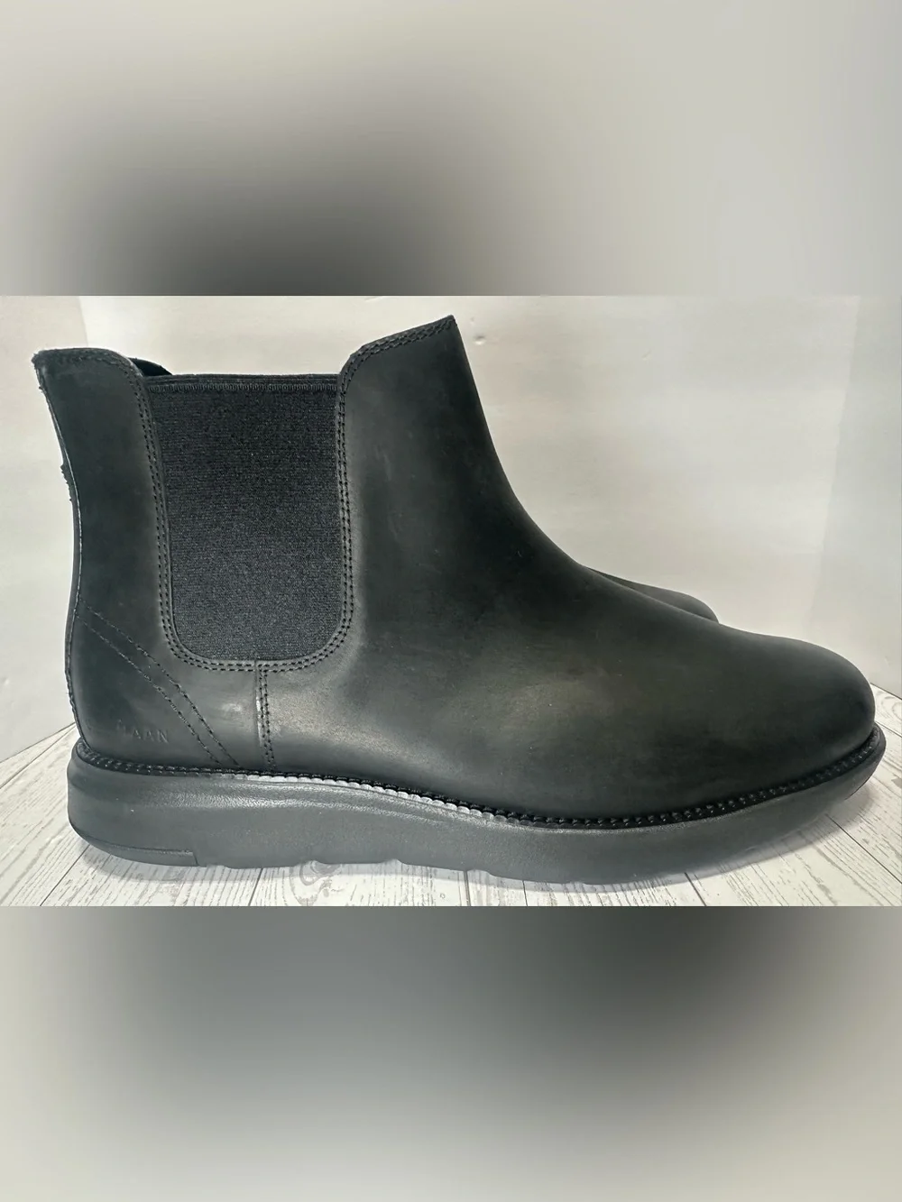 NWOT - Cole Haan Men's Atlantic Slip-On Leather Chelsea Boots, Black, Sz 10W